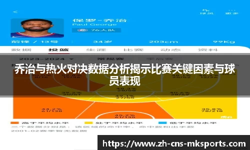乔治与热火对决数据分析揭示比赛关键因素与球员表现